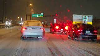 Ford Mustang Fishtailing in snow [upl. by Ahsenet]