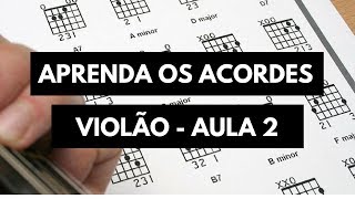 Aprendendo Acordes Violão Aula 2 [upl. by Durgy]