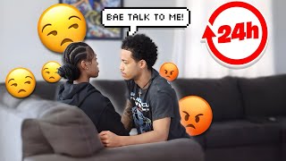 IGNORING MY BOYFRIEND FOR 24 HOURS PRANK💔 HE CRIED🥹 [upl. by Nidnerb199]