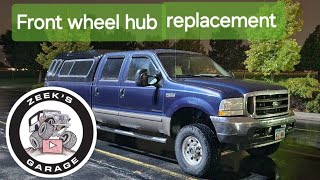 Ford super duty front wheel hub replacement [upl. by Eittik80]