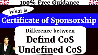 Certificate of Sponsorship Explained Defined vs Undefined CoS  SMS System [upl. by Ytsud874]