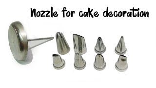 Nozzles for Cake decoration  Cake Decorating Tutorials  Nozzle numbers and its Cake designs [upl. by Nollat]