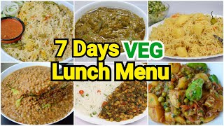 7 Days Vegetarian Lunch Menu ❗ Affordable Weekly Lunch Menu by YES I CAN COOK [upl. by Ylurt617]