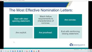 GSA Fellow Nomination Informational Video [upl. by Patton]