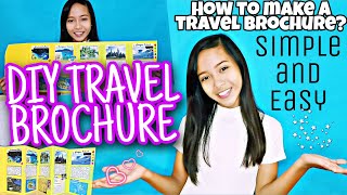 How to make a TRAVEL BROCHURE  School Project  Simple amp Easy [upl. by Anehc]