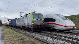 ZugverkehrTrains at GrabenNeudorf 130324 [upl. by Gerrard]