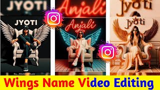 How To Create 3D Ai Wings Name Image  Trending Wings Name Video Editing  Bing Image Creator [upl. by Aras855]