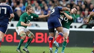 Jonathan Sexton Injury  France v Ireland 15th March 2014 [upl. by Sivet]