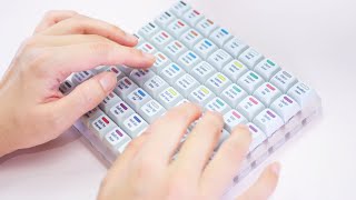 【ASMR】72 Mechanical keyboard Switch Typing Sounds 72個の音が出るメカニカルキーボードスイッチ【音フェチ】 [upl. by Llemej]