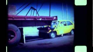 1978 Ford Fiesta Vs Semi Trailer Full Frontal Rear Underride [upl. by Ebert]