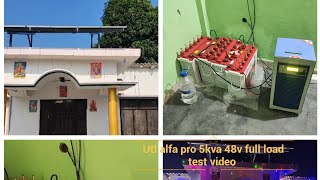 UTL Alfa Pro Solar PCU 5KVA48V LOAD TESTING video [upl. by Charmaine]