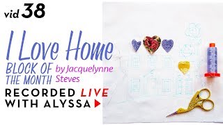 Tracing design Block 4  Vid 38 “I Love Home” BOM  Designer Series RelaxAndCraft [upl. by Wendy]