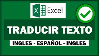 Como traducir un texto en Excel Español  Ingles [upl. by Esil]