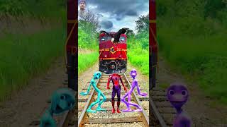 spiderman amp 2 dame tu coista alien dance vs train driver tom kids fouryou shorts 3d trending [upl. by Tippets]