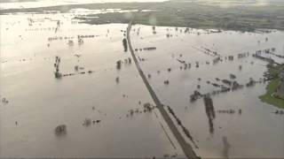 UK floods Somerset flood zone  video [upl. by Hannazus]