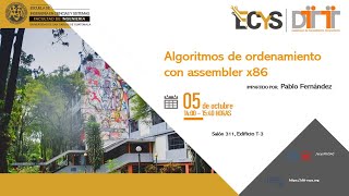 0778  Conferencia  ACYE1  B  Algoritmos De Ordenamiento Con Assembler x86 [upl. by Patin403]