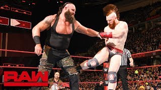 Braun Strowman vs Sheamus Raw March 26 2018 [upl. by Shreve]