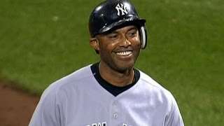 Mariano Rivera gets first career RBI off Mets pitcher Francisco Rodriguez [upl. by Lokkin]