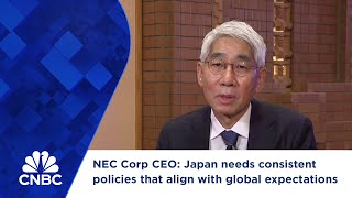 NEC Corp CEO Japan needs consistent policies that align with global expectations [upl. by Karilla]