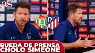 BETIS 0  ATLÉTICO 0  Rueda de prensa de SIMEONE  DIARIO AS [upl. by Inanak]