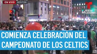 Comienza la celebración por el campeonato de los Celtics [upl. by Bartram]