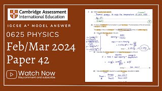 IGCSE Physics Paper 42  FebMar 2024  062542FM24 Q16 SOLVED [upl. by Powe47]