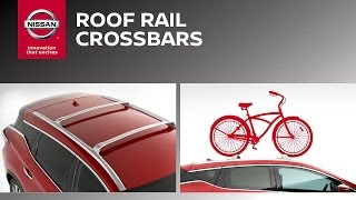 Roof Rail Crossbars  Genuine Nissan Accessories [upl. by Nairbal516]