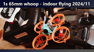 1s 65mm whoop  indoor flying 202411 [upl. by Ahsert]