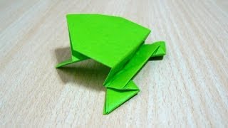 Cara membuat melompat katak Origami Seni melipat kertas [upl. by Zerdna]