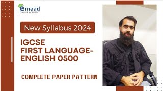 IGCSE First LanguageEnglish 0500  New Syllabus 2024 Muhammad Qasim [upl. by Nylicaj569]