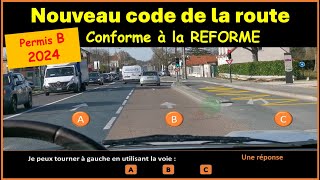 TEST Nouveau code de la route 2024 conforme à la nouvelle réforme GRATUIT n° 86 [upl. by Ydahs]