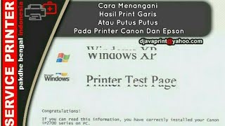 Cara menangani hasil print garis garis atau putus putus pada printer canon dan epson dengan software [upl. by Ingar]