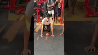 Push up competition in gym 😰😂🔥 Wait till end shorts funwithsiblings [upl. by Blas]