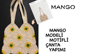 MANGO MODELİ MOTİFLİ ÇANTA YAPIMI l yenisezon mango çantacrochet [upl. by Grose]