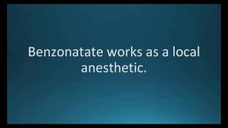 How to pronounce benzonatate Tessalon Memorizing Pharmacology Flashcard [upl. by Enaxor]