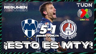 HIGHLIGHTS  Monterrey 51 Atlético de San Luis  Liga Mx AP2024  Semifinal  VUELTA  TUDN [upl. by Berman]