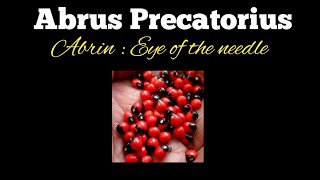 Abrus Precatorius Poisoning [upl. by Graves861]