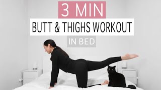 BUTT amp THIGHS WORKOUT IN BED  easy exercises at home [upl. by Adnauqal]