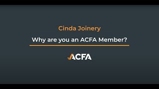 ACFA Testimonial  Cinda Joinery [upl. by Nameerf954]