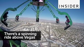 Spinning Ride 900 Feet Above The Vegas Strip [upl. by Ahsimal]