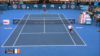 DEL POTRO ARG vs TURSUNOV RUS SEMI FINAL HIGHLIGHTS Apia International Sydney 2014 [upl. by Chandless]