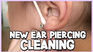 HOW TO CLEAN YOUR NEWLY PIERCED EARS  Ear Piercing Aftercare [upl. by Eda]