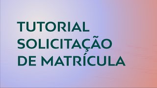 Tutorial de Solicitação de Matrícula na Rede Estadual de Ensino  2023 [upl. by Anileme]