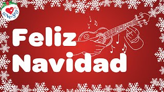 Feliz Navidad with Lyrics  Love to Sing Christmas Songs and Carols 🎄 [upl. by Peppard75]