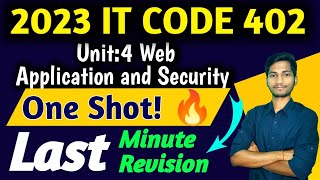 Last Minute Revision  Web application and security Class 10  IT CODE 402  CBSE Board Exam [upl. by Roddie]