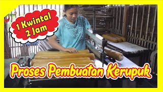 PROSES PRODUKSI KERUPUK SKALA HOME INDUSTRI DI PABRIK DENGAN MERAJANG KERUPUK DENGAN MESIN OTOMATIS [upl. by Yde]