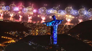 Video Mapping Cristo de Corcovado Réveillon Rio de Janeiro 2019 2020 [upl. by Len]