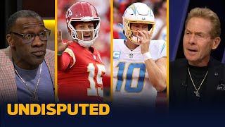 Patrick Mahomes Chiefs defeat Justin Herbert amp Chargers 2724 on TNF  NFL  UNDISPUTED [upl. by Jamie]