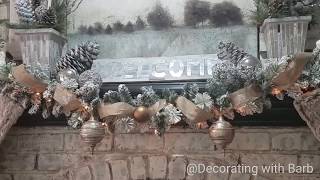 My Christmas My Style 2018Fireplace Mantel Decorated for Christmas Plus DIY planter [upl. by Mathur]