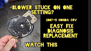 How To Fix Blower Air Mode Stuck Selection EASY FIX 20072011 Honda CRV [upl. by Arodoeht]